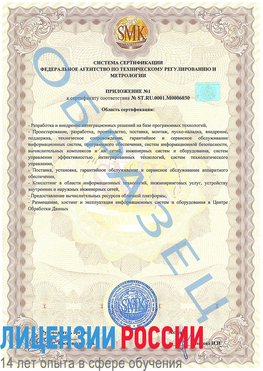 Образец сертификата соответствия (приложение) Шерегеш Сертификат ISO 27001